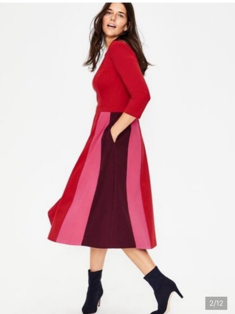 Beautiful Boden Claudia red dress 6 - Picture 2 of 10